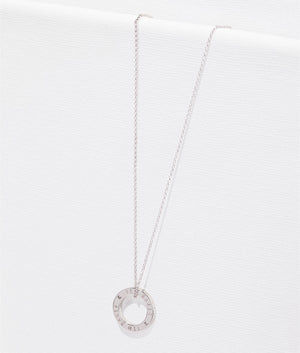Loelle logo link pendant in silver