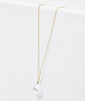 Parmlia pearly chain pendant necklace in gold