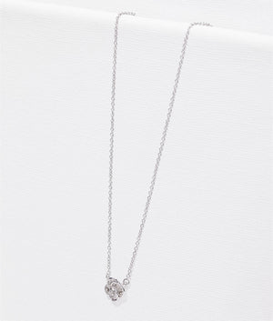 Florita crystal flower pendant in silver
