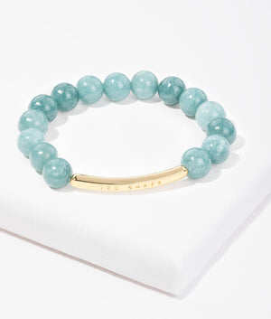 Beadie baker bead adjustable bracelet in blue