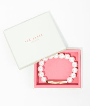 Beadie baker bead adjustable bracelet in pearl