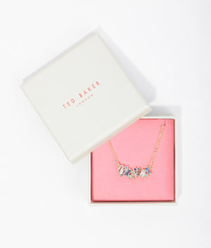 Clarita blue crystal cluster necklace