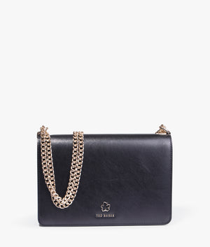 Jorjey flower eyelet crossbody in black