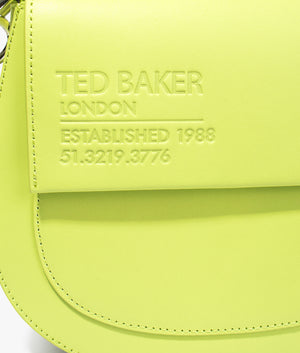 Darcell branded webbing crossbody in lime