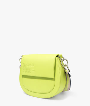 Darcell branded webbing crossbody in lime