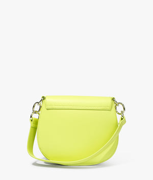 Darcell branded webbing crossbody in lime