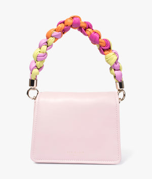 Maryse knotted handle bag in pale pink
