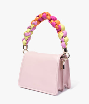 Maryse knotted handle bag in pale pink