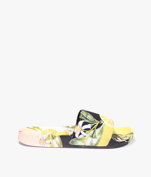 Azzin lemon printed satin slider