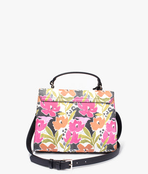 Maniya printed magnolia top handle bag in pink