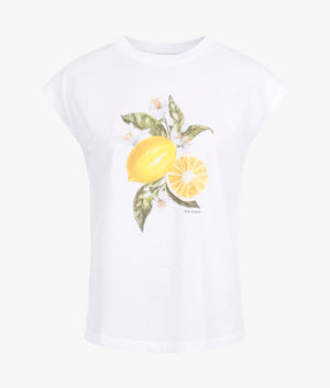 Dienaa graphic vest top in white