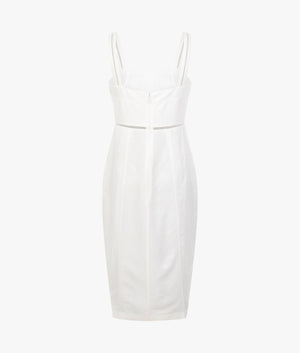 Jasmmie square neck pencil dress in white