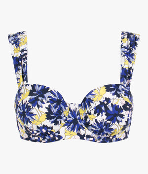 Pippea soft cup bikini top in blue