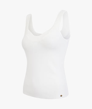 Hanniea ottoman detailed knit top in white