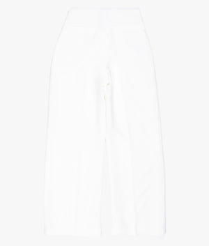 Llaylat high waisted wide leg trouser in white