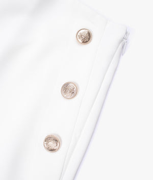 Llaylat high waisted wide leg trouser in white