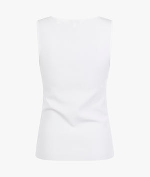 Sarhaa knitted fitted vest in white