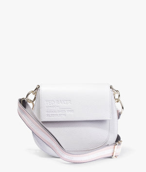 Daliai branded webbing crossbody in light grey