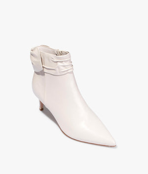 Yonas leather bow ankle boot in natural