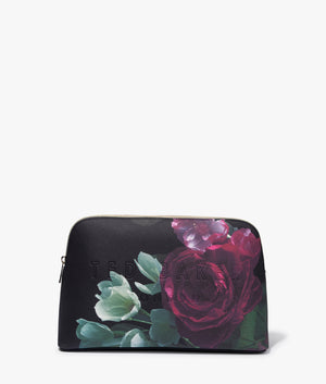 Papiee floral printed washbag in black
