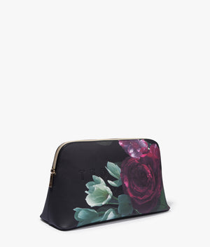 Papiee floral printed washbag in black