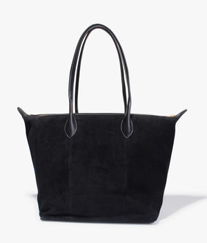 Edala suede equestrian tote in black
