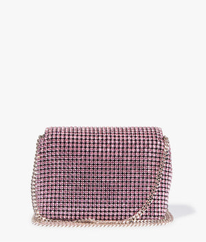 Gliters crystal mini cross body in pale pink