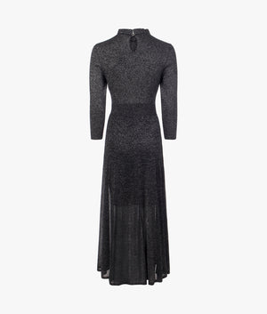 Kannie metallic knitted dress in black