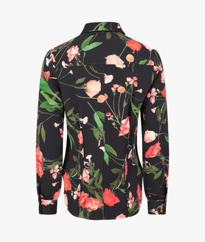 Meggha printed fitted shirt in black