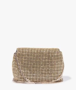 Gliters crystal mini cross body in light yellow