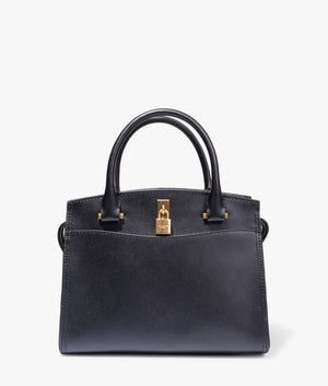 Myfair medium padlock bag in black