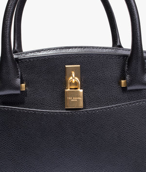 Myfair medium padlock bag in black