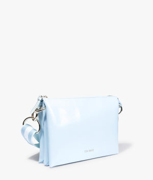 Darceyy branded webbing cross body in pale blue