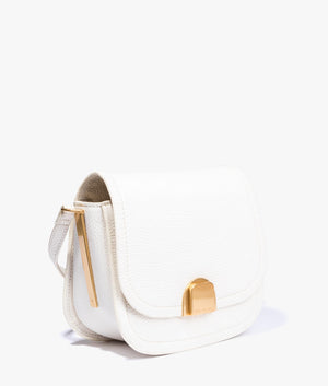 Imilda lock detail crossbody in ivory by Ted Baker. EQVVS WOMEN Side Angle shot.