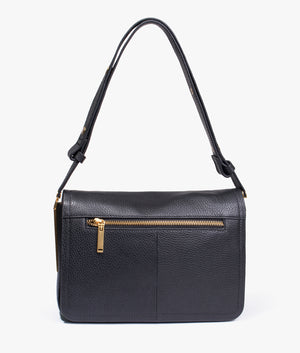 Imielly lock detail baguette shoulder bag in black