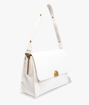 Imilily lock detail shoulder bag in ivory