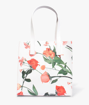 Fleucon floral print small shopper in white
