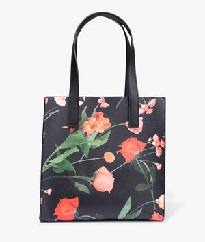 Fleucon floral print small shopper in black