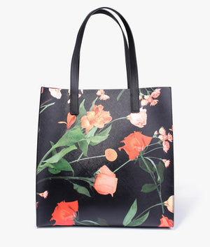 Flircon floral print large shopper in black