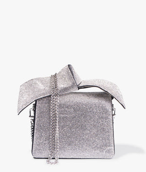 Nialisa sift knot crystal crossbody in silver