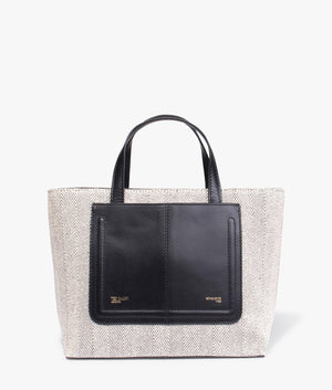 Nishal small canvas tote in black