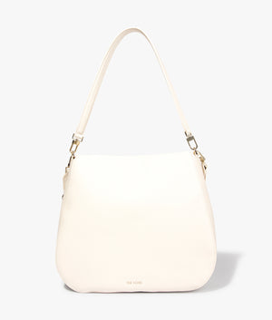 Darciel branded webbing hobo bag in ivory by Ted Baker. EQVVS WOMEN Back Angle Shot.