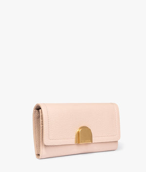 Imieldi lock detail fold over purse in taupe