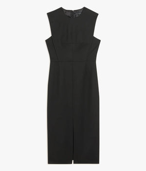 Manabud tailored midi dress in black