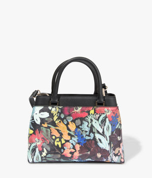 Beaticn meadow mini top handle tote in black by Ted Baker. EQVVS WOMEN Back Angle Shot.