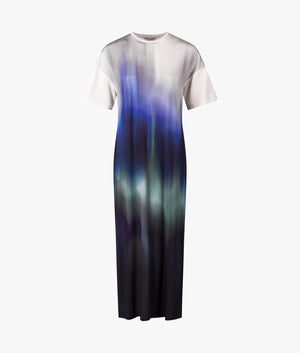 Ted Baker Ottlee printed tee shirt dress in black EQVVS Womens