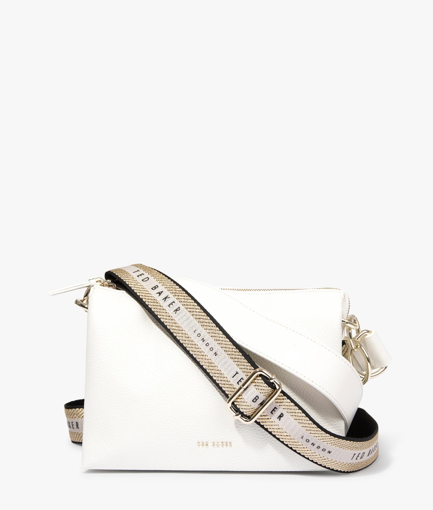 Delphia branded webbing crossbody in white Ted Baker EQVVS WOMEN