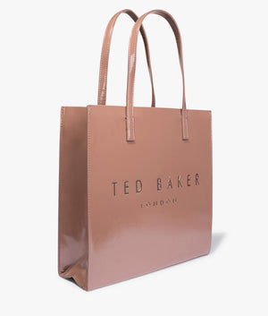 Crinkon crinkle large shopper in taupe