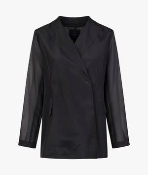 Yomu double breasted blazer in black