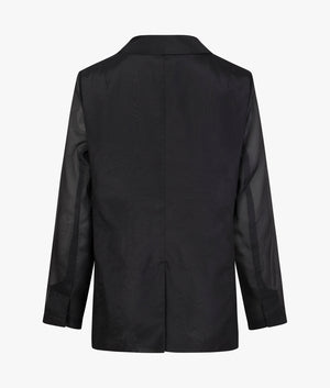 Yomu double breasted blazer in black